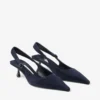 Amel 50 Zapatos de ante azul marino con talón abierto Amel 50 Zapatos de ante azul marino con talón abierto