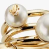 Anillo Jc Multi Pearl: anillo de metal con acabado dorado y perlas Anillo Jc Multi Pearl: anillo de metal con acabado dorado y perlas