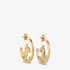 Aros Jc Monogram de metal con acabado dorado Aros Jc Monogram Aros Jc Monogram de metal con acabado dorado Aros Jc Monogram
