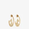 Aros Jc Monogram de metal con acabado dorado Aros Jc Monogram Aros Jc Monogram de metal con acabado dorado Aros Jc Monogram