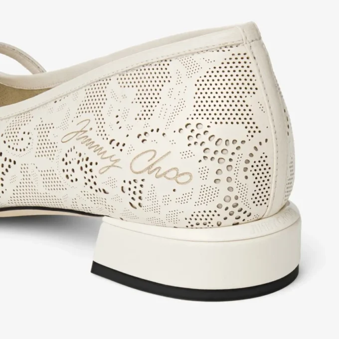 Bailarinas Elisa Latte de jimmy choo con cordones de napa perforada Bailarinas Elisa Latte de jimmy choo con cordones de napa perforada