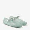 Bailarinas Jelly Light Verde con adornos de cristales