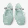 Bailarinas Jelly Light Verde con adornos de cristales