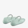 Bailarinas Jelly Light Verde con adornos de cristales