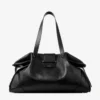 Bar Holdall Bolso de viaje grande de cuero negro estilo Biker