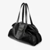 Bar Holdall Bolso de viaje grande de cuero negro estilo Biker