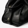 Bar Holdall Bolso de viaje grande de cuero negro estilo Biker
