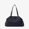 Bar Holdall: bolso de viaje grande de nailon marino con ribetes de piel de becerro lisa Bar Holdall: bolso de viaje grande de nailon marino con ribetes de piel de becerro lisa