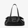 Bar Holdall Bolso de viaje mediano de cuero negro estilo Biker