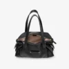 Bar Holdall Bolso de viaje mediano de cuero negro estilo Biker