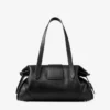 Bar Holdall Bolso de viaje mediano de cuero negro estilo Biker