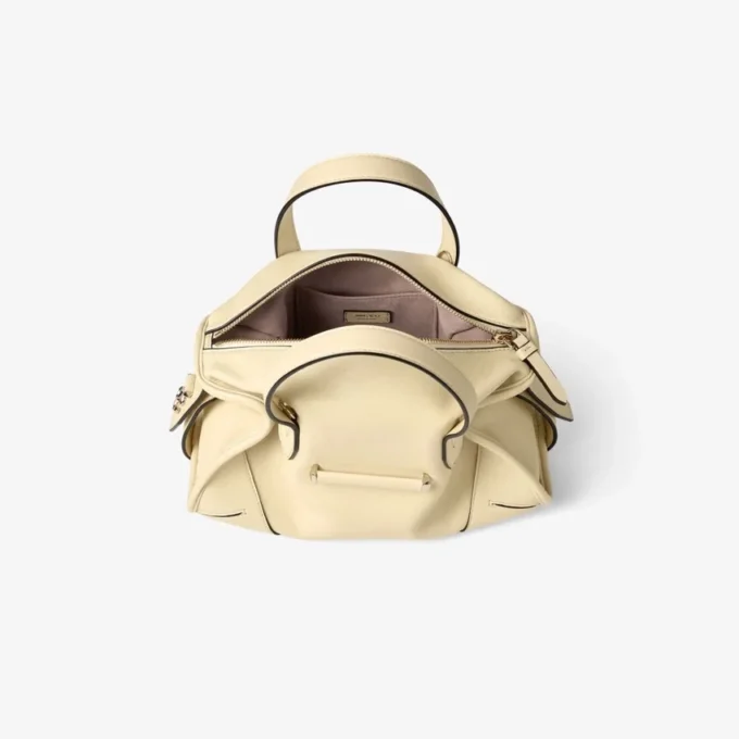 Bar Holdall Bolso de viaje pequeño de cuero Biker color Buttermilk Bar Holdall Bolso de viaje pequeño de cuero Biker color Buttermilk