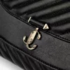Bolso bandolera Curve mediano en piel Biker acolchada negra