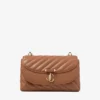 Bolso bandolera Curve pequeño de cuero Biker acolchado color tostado Bolso bandolera Curve pequeño de cuero Biker acolchado color tostado