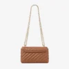 Bolso bandolera Curve pequeño de cuero Biker acolchado color tostado Bolso bandolera Curve pequeño de cuero Biker acolchado color tostado