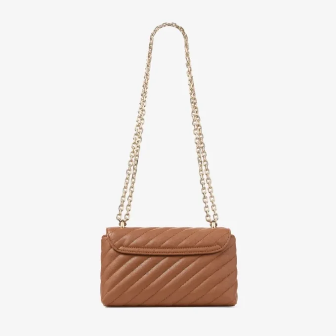 Bolso bandolera Curve pequeño de cuero Biker acolchado color tostado Bolso bandolera Curve pequeño de cuero Biker acolchado color tostado