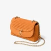 Bolso bandolera pequeño Curve en ante acolchado naranja atardecer Bolso bandolera pequeño Curve en ante acolchado naranja atardecer