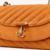 Bolso bandolera pequeño Curve en ante acolchado naranja atardecer Bolso bandolera pequeño Curve en ante acolchado naranja atardecer
