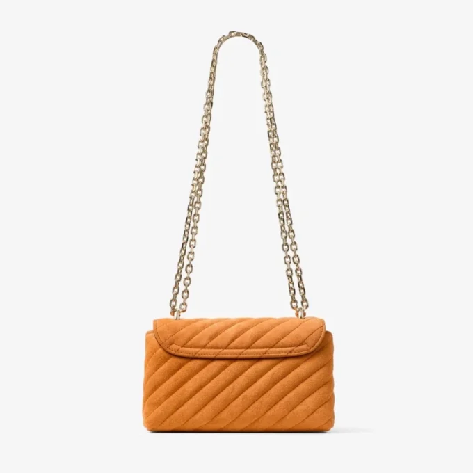 Bolso bandolera pequeño Curve en ante acolchado naranja atardecer Bolso bandolera pequeño Curve en ante acolchado naranja atardecer