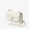 Bolso bandolera pequeño Curve en piel napa acolchada color latte Bolso bandolera pequeño Curve en piel napa acolchada color latte