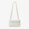 Bolso bandolera pequeño Curve en piel napa acolchada color latte Bolso bandolera pequeño Curve en piel napa acolchada color latte