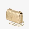 Bolso bandolera pequeño Curve en piel napa metalizada acolchada dorada Bolso bandolera pequeño Curve en piel napa metalizada acolchada dorada