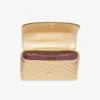 Bolso bandolera pequeño Curve en piel napa metalizada acolchada dorada Bolso bandolera pequeño Curve en piel napa metalizada acolchada dorada