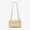 Bolso bandolera pequeño Curve en piel napa metalizada acolchada dorada Bolso bandolera pequeño Curve en piel napa metalizada acolchada dorada