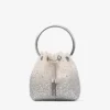 Bolso Bon Bon de malla de cristal blanco Bolso Bon Bon de malla de cristal blanco