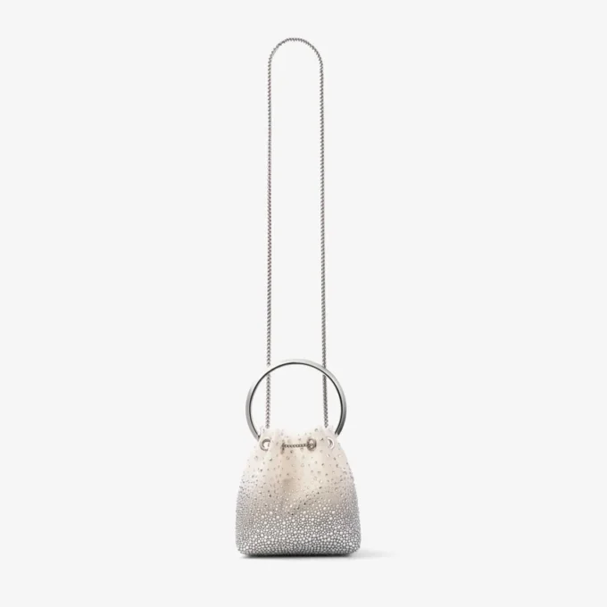 Bolso Bon Bon de malla de cristal blanco Bolso Bon Bon de malla de cristal blanco