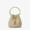 Bolso Bon Bon de malla metalizada color champán Bolso Bon Bon de malla metalizada color champán