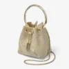Bolso Bon Bon de malla metalizada color champán Bolso Bon Bon de malla metalizada color champán