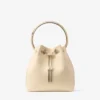 Bolso Bon Bon de piel con estampado Elaphe en color amarillo mantequilla Bolso Bon Bon de piel con estampado Elaphe en color amarillo mantequilla