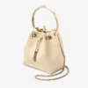 Bolso Bon Bon de piel con estampado Elaphe en color amarillo mantequilla Bolso Bon Bon de piel con estampado Elaphe en color amarillo mantequilla