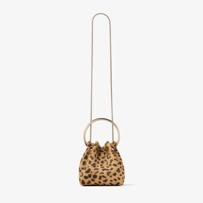 Bolso Bon Bon de potro con estampado de leopardo natural Bolso Bon Bon de potro con estampado de leopardo natural