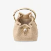 Bolso Bon Bon de rafia natural con cierre de perlas Bolso Bon Bon de rafia natural con cierre de perlas