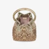 Bolso Bon Bon de satén bronce con cristales degradados