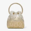Bolso Bon Bon de satén dorado con cristales Bolso Bon Bon de satén dorado con cristales