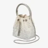 Bolso Bon Bon de satén marfil con cristales Bolso Bon Bon de satén marfil con cristales