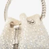 Bolso Bon Bon de satén marfil con cristales Bolso Bon Bon de satén marfil con cristales