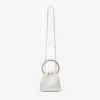 Bolso Bon Bon de satén marfil con cristales Bolso Bon Bon de satén marfil con cristales