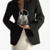 Bolso Bon Bon de satén negro con cristales Bolso Bon Bon de satén negro con cristales