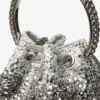Bolso Bon Bon de satén negro con cristales Bolso Bon Bon de satén negro con cristales