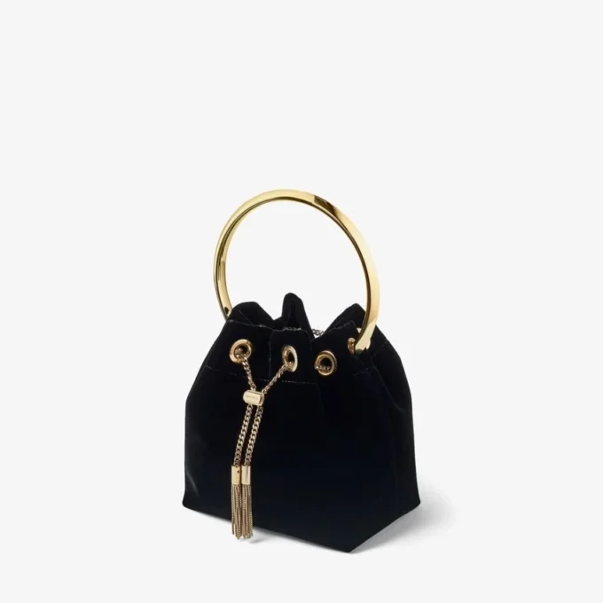 Bolso Bon Bon de terciopelo negro Bolso Bon Bon de terciopelo negro