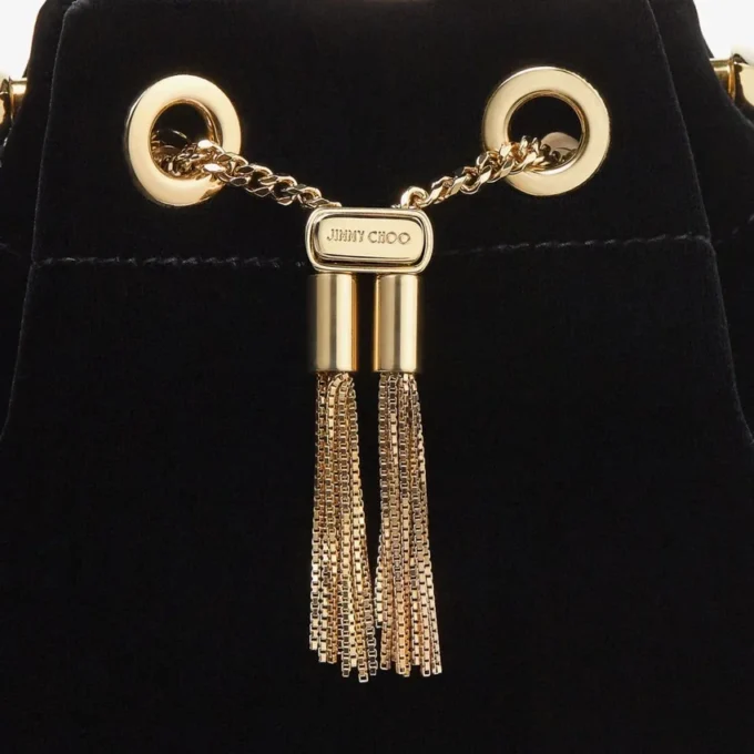 Bolso Bon Bon de terciopelo negro Bolso Bon Bon de terciopelo negro