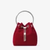 Bolso Bon Bon de terciopelo rojo rubí