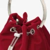 Bolso Bon Bon de terciopelo rojo rubí