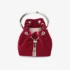 Bolso Bon Bon de terciopelo rojo rubí