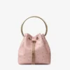 Bolso Bon Bon Rose de piel de avestruz Bolso Bon Bon Rose de piel de avestruz