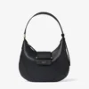 Bolso de hombro Bar Hobo pequeño de cuero Biker negro